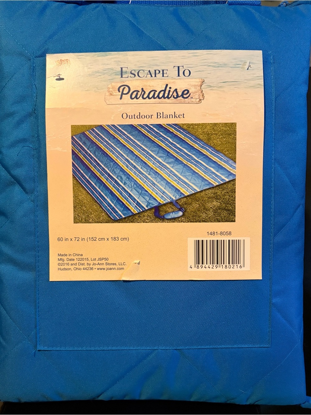 Blue Outdoor Blanket by